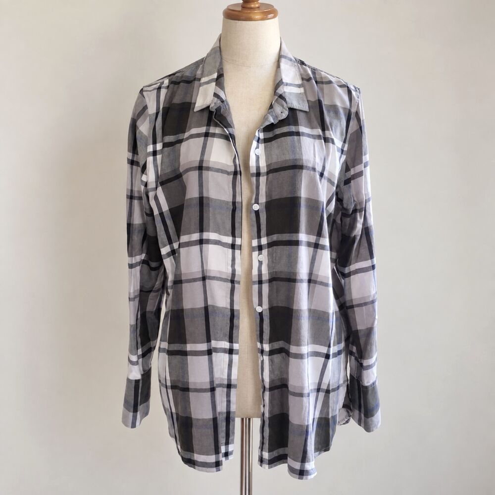 Barbour Winter Tartan Womens Plaid Shirt Modern Fit Button Down Long Sleeve 12